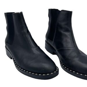 ASH WINONA Chelsea Boots Black Leather Booties